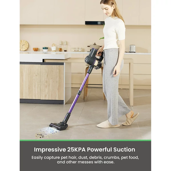 Vactidy V8 Pro vezeték nélküli porszívó – 25 kPa erős szívóerő, ciklonos szűrés, LED kijelző, 35 perc üzemidő, önállóan megálló kialakítás