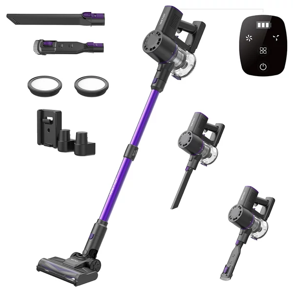 Vactidy V8 Pro vezeték nélküli porszívó – 25 kPa erős szívóerő, ciklonos szűrés, LED kijelző, 35 perc üzemidő, önállóan megálló kialakítás