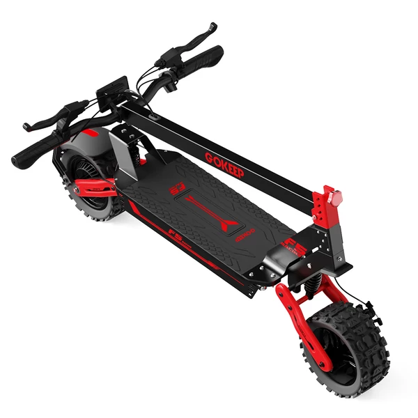 GOKEEP F5 elektromos roller, 1000W, 52V 20Ah, 11", 55 km/h, 80 km hatótáv, első-hátsó tárcsafék, hidraulikus felfüggesztés - Piros