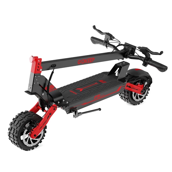 GOKEEP F5 elektromos roller, 1000W, 52V 20Ah, 11", 55 km/h, 80 km hatótáv, első-hátsó tárcsafék, hidraulikus felfüggesztés - Piros
