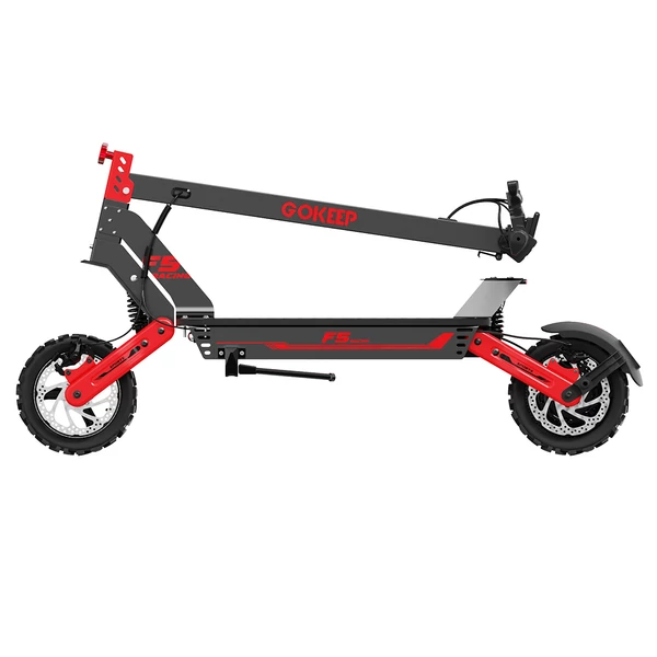 GOKEEP F5 elektromos roller, 1000W, 52V 20Ah, 11", 55 km/h, 80 km hatótáv, első-hátsó tárcsafék, hidraulikus felfüggesztés - Piros