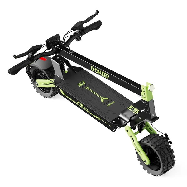GOKEEP F5 elektromos roller, 1000W, 52V 20Ah, 11", 55 km/h, 80 km hatótáv, első-hátsó tárcsafék, hidraulikus felfüggesztés - Zöld