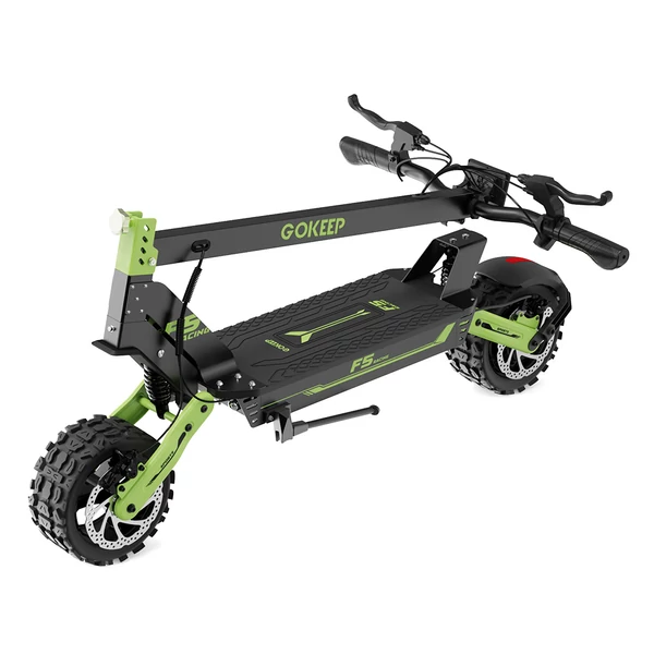 GOKEEP F5 elektromos roller, 1000W, 52V 20Ah, 11", 55 km/h, 80 km hatótáv, első-hátsó tárcsafék, hidraulikus felfüggesztés - Zöld
