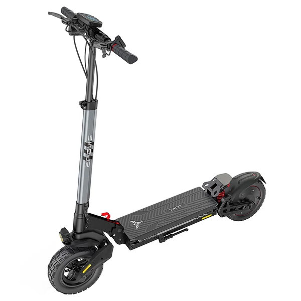 ENGWE Y400 elektromos roller 500W, 48V 13,5Ah, 10” kerék, 45 km/h, 50 km hatótáv, tárcsafék, dupla rugózás -  Fekete-szürke