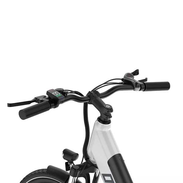 ONESPORT OT12 elektromos kerékpár, 250W motor, 36V 13Ah akku, 27,5” gumik, 25 km/h, 65 km hatótáv, Shimano 7 fokozat - Fehér