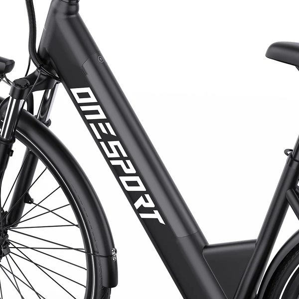 ONESPORT OT12 elektromos kerékpár, 250W motor, 36V 13Ah akku, 27,5” gumik, 25 km/h, 65 km hatótáv, Shimano 7 fokozat - Szürke
