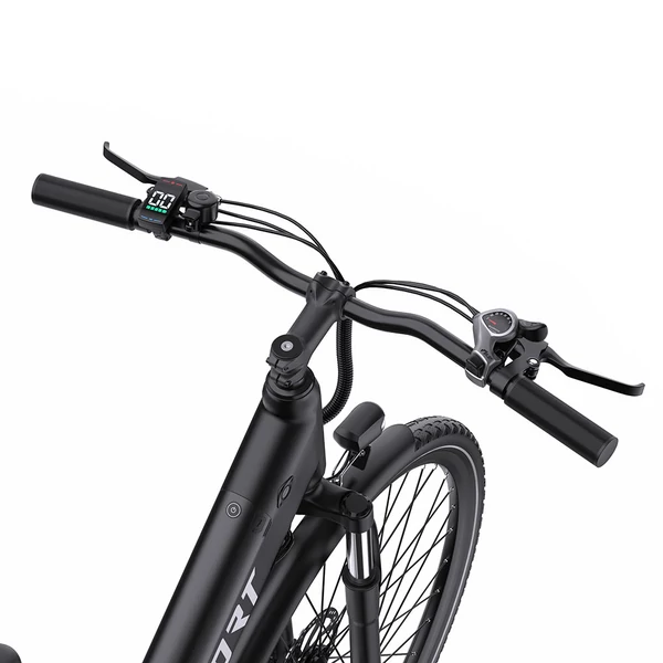 ONESPORT OT12 elektromos kerékpár, 250W motor, 36V 13Ah akku, 27,5” gumik, 25 km/h, 65 km hatótáv, Shimano 7 fokozat - Szürke