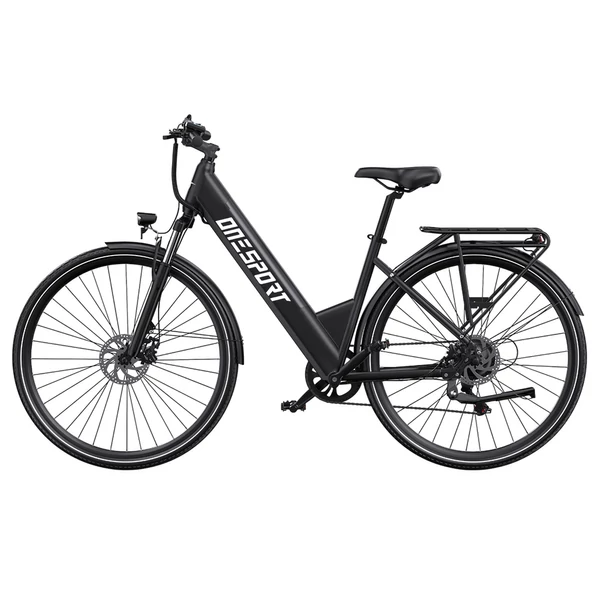 ONESPORT OT12 elektromos kerékpár, 250W motor, 36V 13Ah akku, 27,5” gumik, 25 km/h, 65 km hatótáv, Shimano 7 fokozat - Szürke