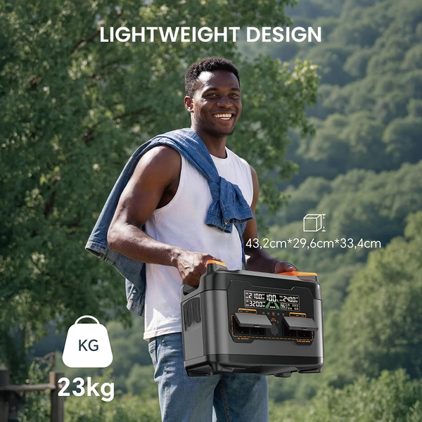 NECESPOW S2400 hordozható erőmű 2400W, 2048Wh LiFePO4 akkumulátor, 13 port, gyors töltés, UPS, app, otthon/RV/kültér