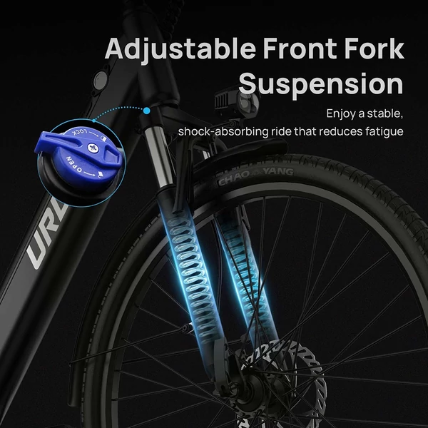 URLIFE E26 elektromos kerékpár 250W, 36V 13Ah, 26” kerék, 25 km/h, akár 80 km hatótáv, tárcsafék, teleszkóp, Shimano 7 – Fehér