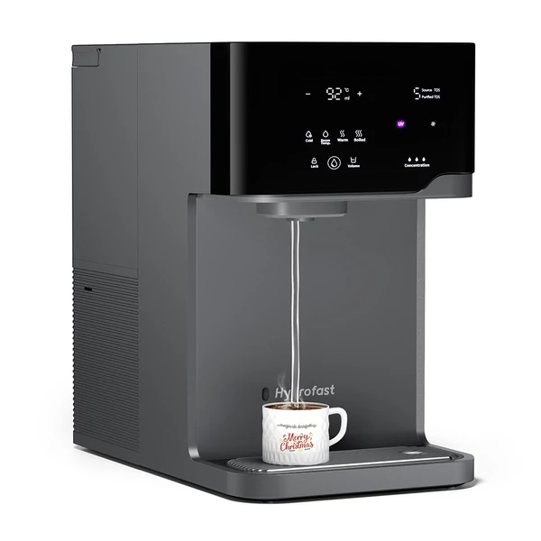 Hydrofast C300 pultos, fordított ozmózisos (RO) víztisztító, jéghideg és szénsavas vízadagoló, 6 fokozat+UV, 5 l/1,5 l, TDS kijelző