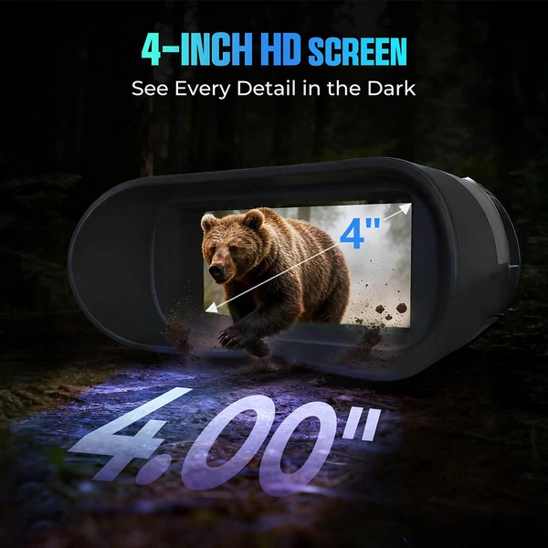 CIGMAN CNVPRO éjjellátó távcső – valódi 4K videó, 52 MP fotó, Sony Starlight CMOS, 1000 m IR hatótáv, 8× digitális zoom, WiFi stream, IP54 víz- és porálló