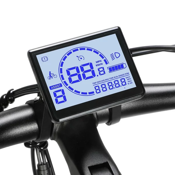 Eleglide T1 Step-Thru elektromos trekking kerékpár 27,5" gumik, 36V 13Ah akku, 250W motor, 25 km/h, Shimano 7, 100 km, IPX4, 120 kg, tárcsafék, szürke