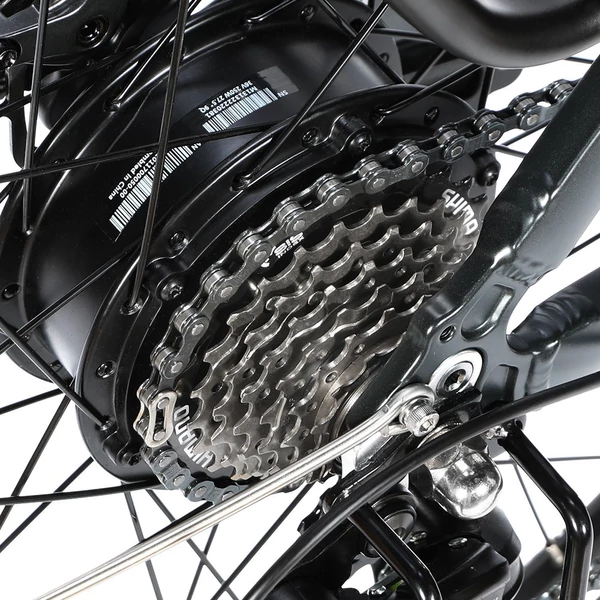 Eleglide T1 Step-Thru elektromos trekking kerékpár 27,5" gumik, 36V 13Ah akku, 250W motor, 25 km/h, Shimano 7, 100 km, IPX4, 120 kg, tárcsafék, szürke