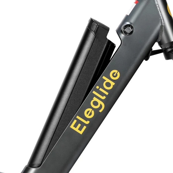 Eleglide T1 Step-Thru elektromos trekking kerékpár 27,5" gumik, 36V 13Ah akku, 250W motor, 25 km/h, Shimano 7, 100 km, IPX4, 120 kg, tárcsafék, szürke