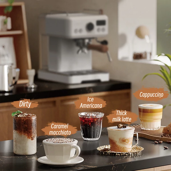 HiBREW H10 Plus eszpresszó kávégép 20 bar nyomással, félautomata, gyors fűtés, hőfokszabályzás, gőzölő tejhabosító, kompakt inox (latte art csésze nélkül)