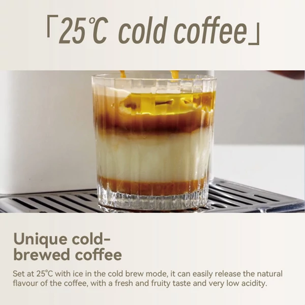 HiBREW H10 Plus eszpresszó kávégép 20 bar nyomással, félautomata, gyors fűtés, hőfokszabályzás, gőzölő tejhabosító, kompakt inox (latte art csésze nélkül)