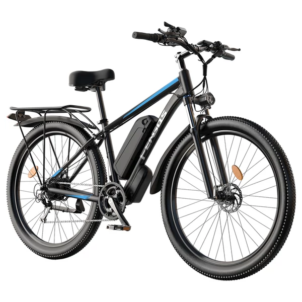 FENGQS Q8 elektromos kerékpár 750W motorral, 48V 17,5Ah akkumulátorral, 27,5" kerekekkel, 50 km/h, 85 km hatótáv, 21 sebesség - kék