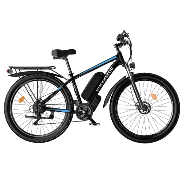 FENGQS Q8 elektromos kerékpár 750W motorral, 48V 17,5Ah akkumulátorral, 27,5" kerekekkel, 50 km/h, 85 km hatótáv, 21 sebesség - kék