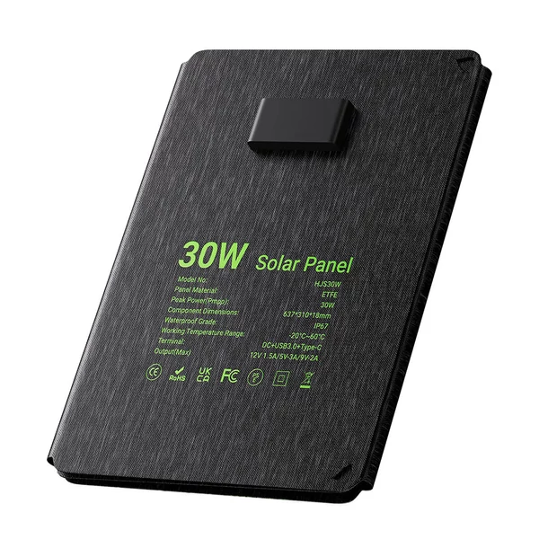 LIONSHEE LS-SP30F 30W összecsukható napelem panel – 23% hatásfok, IP67 vízálló, USB és Type‑C kimenet, 3 részes ETFE monokristályos solar töltő
