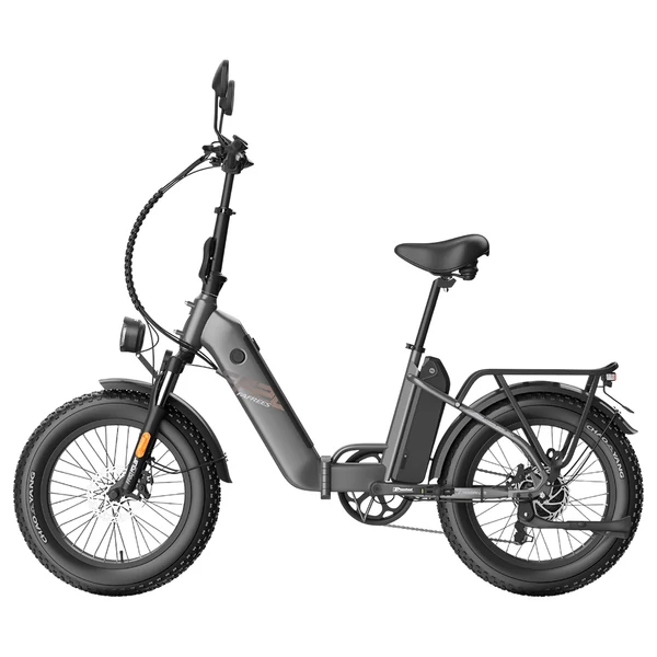 Fafrees FF20 Polar elektromos kerékpár 500W, 48V 26,8Ah dupla akku, 20x4,0” gumik, 45 km/h, 170 km, Shimano 7 - gunmetal fekete