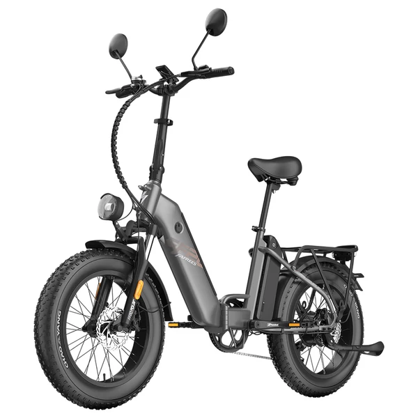 Fafrees FF20 Polar elektromos kerékpár 500W, 48V 26,8Ah dupla akku, 20x4,0” gumik, 45 km/h, 170 km, Shimano 7 - gunmetal fekete