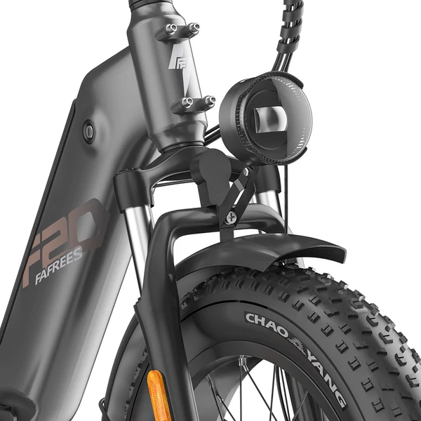Fafrees FF20 Polar elektromos kerékpár 500W, 48V 26,8Ah dupla akku, 20x4,0” gumik, 45 km/h, 170 km, Shimano 7 - gunmetal fekete