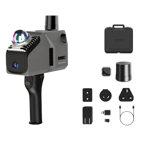 3DMakerpro Eagle LiDAR 3D szkenner – 8K képalkotás, 2 cm pontosság 10 m-en, 140 m hatótáv, 3,5” kijelző