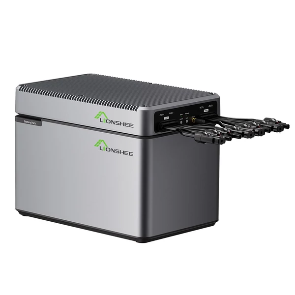 LIONSHEE LS-L1024 LiFePO₄ akkumulátor 1024Wh, IP65 vízálló, 6 egységig bővíthető, plug & play energiatároló erkélyes napelemekhez