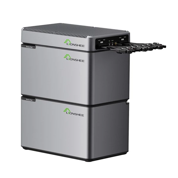 LIONSHEE LS-L1024 LiFePO₄ akkumulátor 1024Wh, IP65 vízálló, 6 egységig bővíthető, plug & play energiatároló erkélyes napelemekhez
