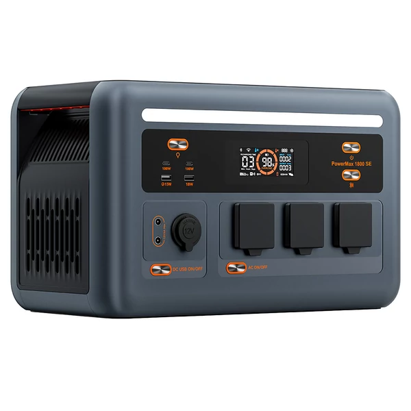 Blackview Oscal PowerMax 1800 SE power station, 1024Wh LiFePO₄ akku, 1800W/3600W, 10 kimenet, 800W napelem töltés, UPS, szinuszhullám – táborhoz, otthoni backup