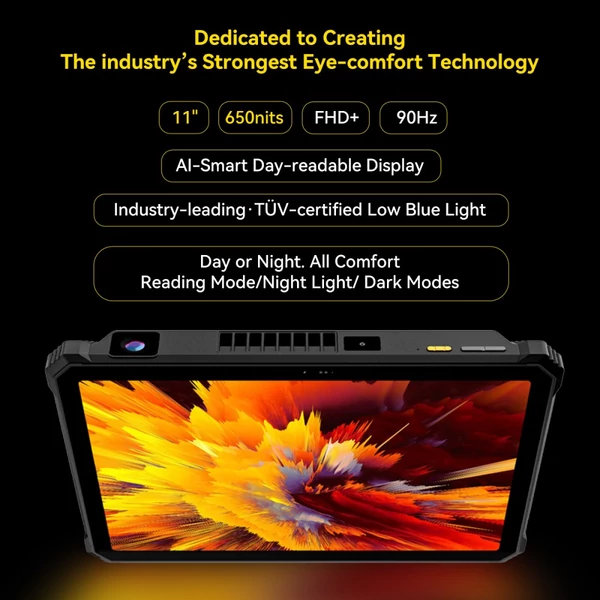 Blackview Active 12 Pro 5G Projektoros AI Rugged Tablet – 200LM 120" 1080P, Android 15, 11" IPS, 12+24GB RAM, 256GB, 30000mAh, 120W, 50+108MP, WiFi 6E