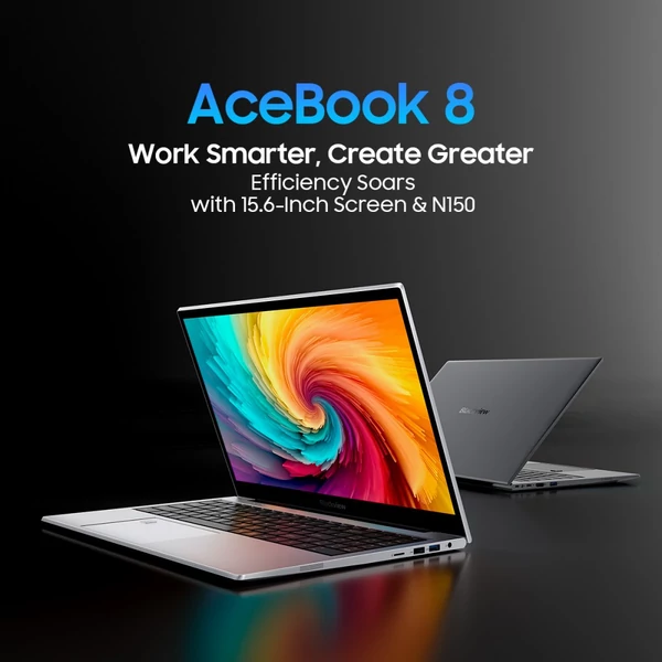 Blackview AceBook 8 laptop: 15.6" FHD IPS kijelző, Intel N150 3.6GHz, 16GB RAM + 512GB SSD, WiFi 6 + BT 5.0, USB-C HDMI, 38Wh akku