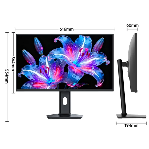 KTC H27T7P-2 Gamer Monitor: 27" QHD 2560x1440, 210Hz, Fast IPS, 1ms, HDR400, G-Sync & FreeSync, 2xDP, 2xHDMI, VESA