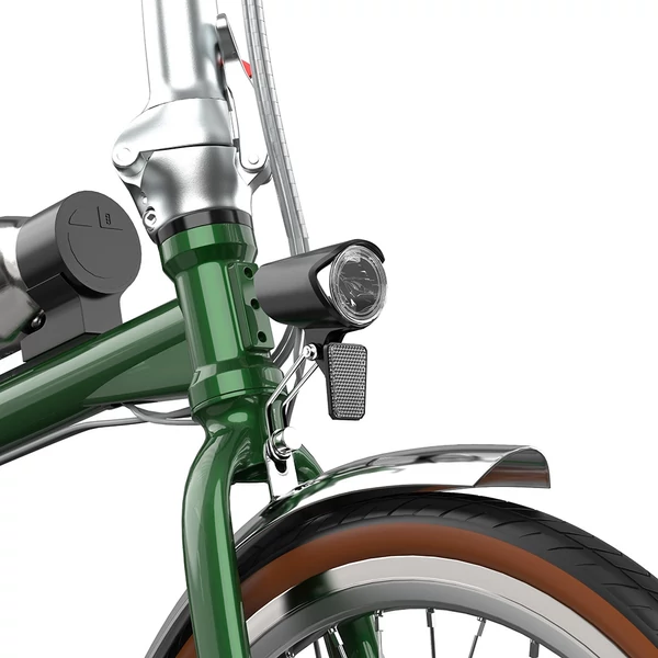ONESPORT OT02 Pro összecsukható elektromos kerékpár, 250W, 36V 5.2Ah, 20", 25km/h, 25km hatótáv, Shimano 7 sebesség, tárcsafék - Zöld