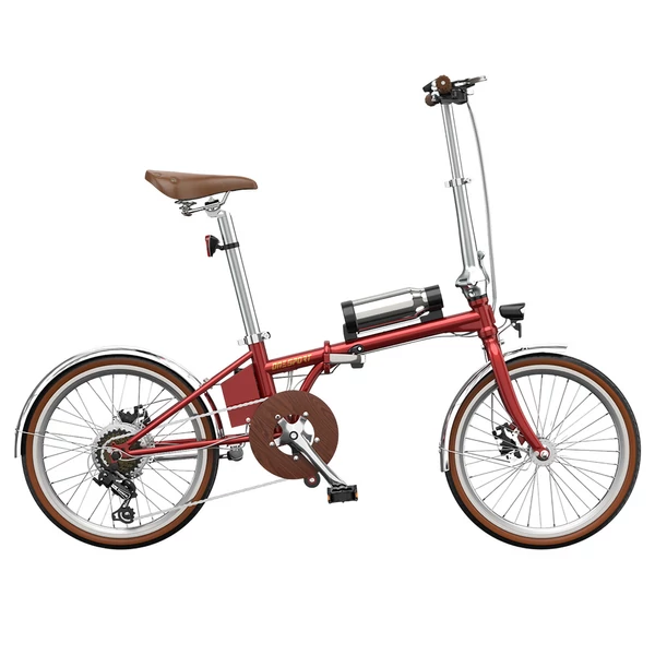 ONESPORT OT02 Pro összecsukható elektromos kerékpár, 250W, 36V 5.2Ah, 20", 25km/h, 25km hatótáv, Shimano 7 sebesség, tárcsafék - Piros