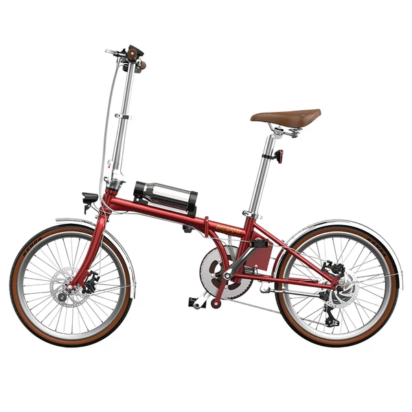 ONESPORT OT02 Pro összecsukható elektromos kerékpár, 250W, 36V 5.2Ah, 20", 25km/h, 25km hatótáv, Shimano 7 sebesség, tárcsafék - Piros