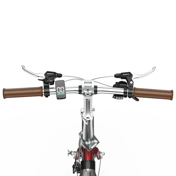 ONESPORT OT02 Pro összecsukható elektromos kerékpár, 250W, 36V 5.2Ah, 20", 25km/h, 25km hatótáv, Shimano 7 sebesség, tárcsafék - Piros