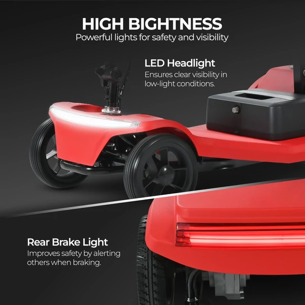 Sweetrich S2 elektromos moped: 250W motor, 15km hatótáv, 6km/h sebesség - Piros