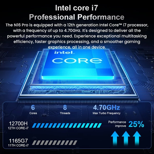 Ninkear N16 Pro laptop: 16" 2.5K 120Hz, Intel i7-12700H, 16GB RAM, 1TB SSD, WiFi 6, ujjlenyomat-olvasó, Windows 11