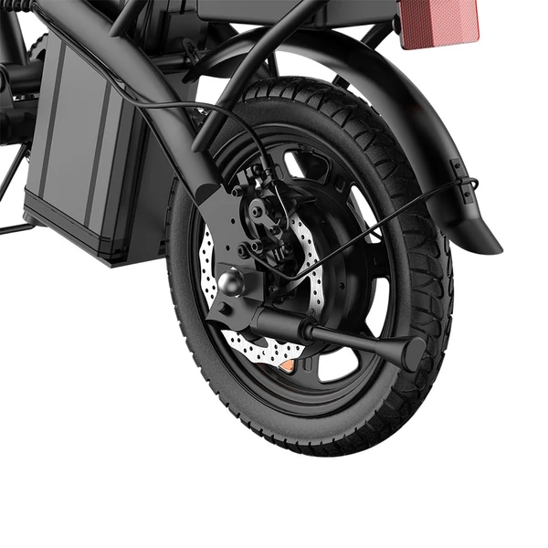 URLIFE F1L összecsukható elektromos kerékpár – 250W, 48V 7.5Ah, 14", 25km/h, 60km hatótáv, tárcsafék, kettős lengéscsillapító, LCD – Fekete