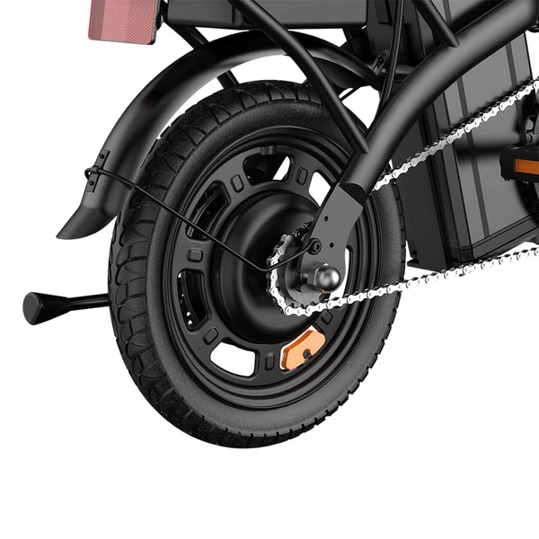URLIFE F1L összecsukható elektromos kerékpár – 250W, 48V 7.5Ah, 14", 25km/h, 60km hatótáv, tárcsafék, kettős lengéscsillapító, LCD – Fekete
