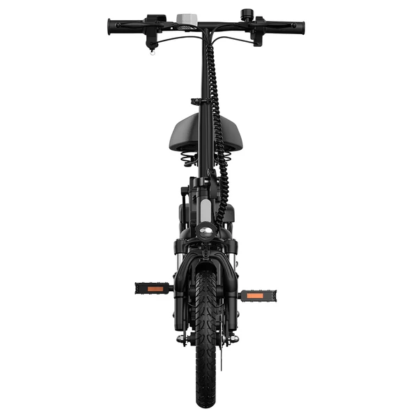 URLIFE F1L összecsukható elektromos kerékpár – 250W, 48V 7.5Ah, 14", 25km/h, 60km hatótáv, tárcsafék, kettős lengéscsillapító, LCD – Fekete