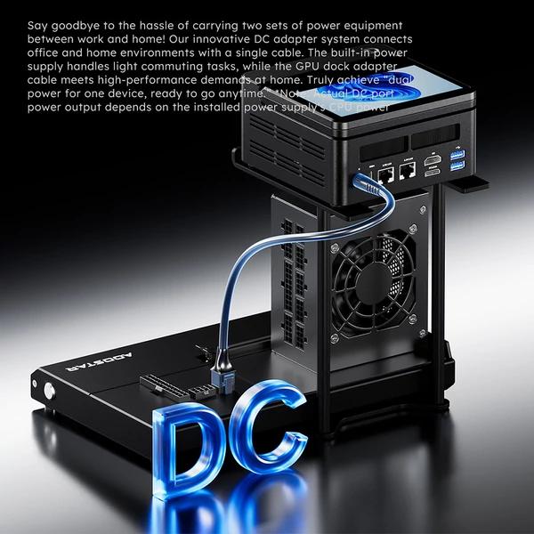 AOOSTAR EG01 eGPU dokkoló: Oculink (PCIe 4.0 x4) interfész, ATX/SFX tápegység támogatás