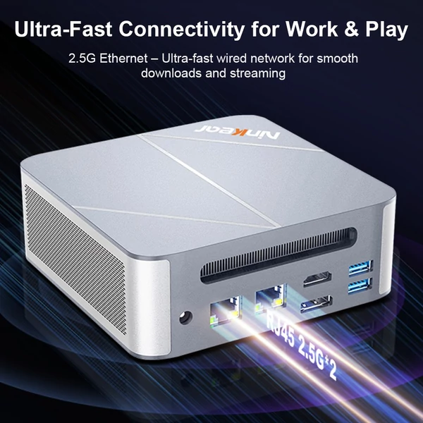 Ninkear L12 Pro Mini PC, Intel i9-12900HK, 16GB RAM, 1TB SSD, 8K DP, 4K HDMI, WiFi 6, Dual 2.5G LAN, Win 11 – Erőteljes asztali számítógép