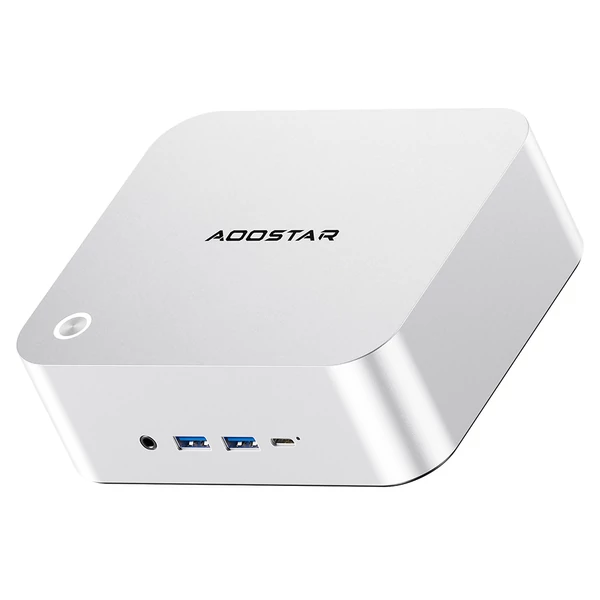 AOOSTAR MACO Mini PC Barebone - Ryzen 7 Pro 8845HS, 5.1GHz, 2xUSB4, Oculink, 2x2.5G LAN, WiFi6, 4 monitor támogatás, ujjlenyomat-olvasó, RAM és SSD nélkül