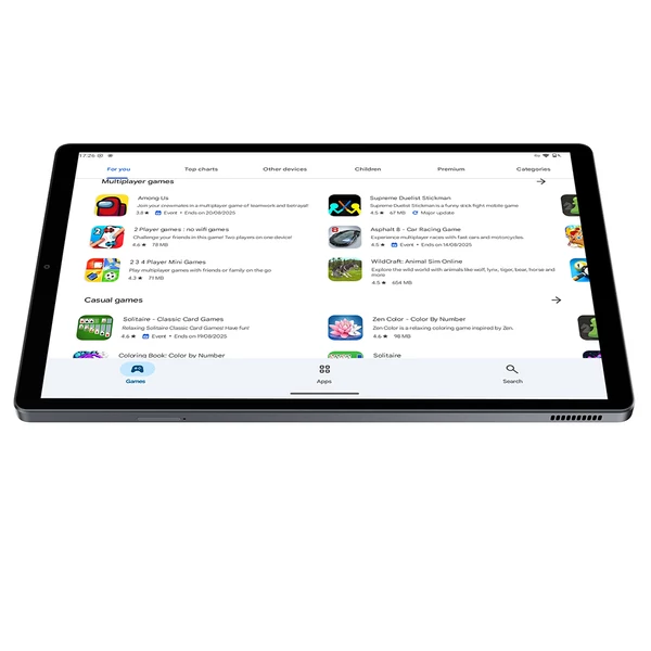 ALLDOCUBE iPlay 70 tablet, 10.1" IPS 90Hz, 8-magos, 4GB/128GB, Android 15, 4G LTE, Dual WiFi, 6000mAh, 18W gyorstöltés - Szürke