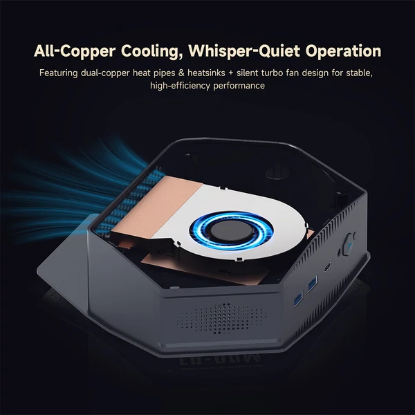 Alliwava GH9 mini PC – Intel Core i9-12900HK, 16GB RAM, 1TB SSD, 8K DP, 2x 2.5G LAN, WiFi 6, Win 11 Pro, erőteljes gamer és irodai számítógép