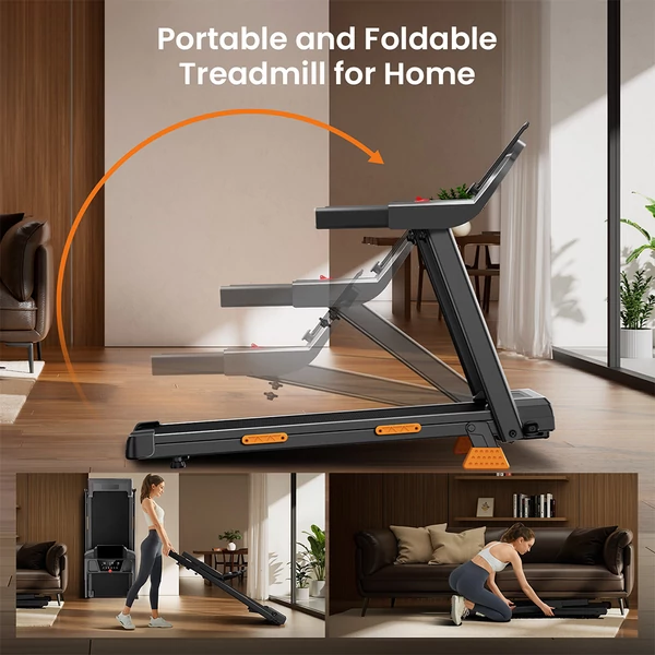 ROBORE SF20 összecsukható futópad 15% dőléssel, 12 km/h sebességgel, 136 kg teherbírással, 3.0HP csendes motorral és 97×40 cm futófelülettel
