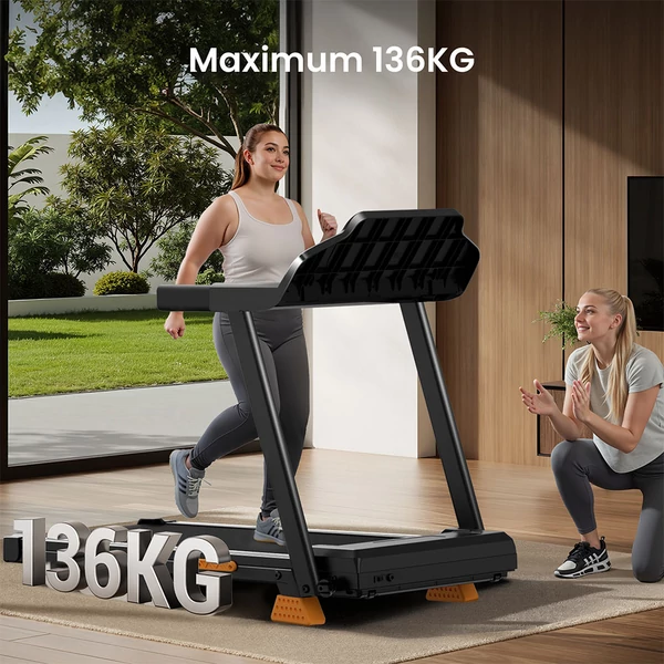ROBORE SF20 összecsukható futópad 15% dőléssel, 12 km/h sebességgel, 136 kg teherbírással, 3.0HP csendes motorral és 97×40 cm futófelülettel